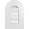 Ekena Millwork Round Top Surface Mount PVC Gable Vent: Functional, w/ 3-1/2"W x 1"P Standard Frame, 12"W x 18"H GVPRT12X1801SF - alternate 1